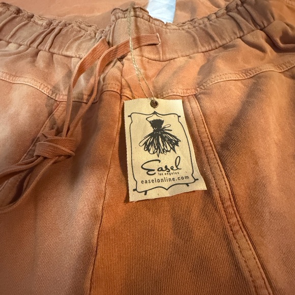 Easel Wide Leg Pants in Rust - Picture 9 of 16